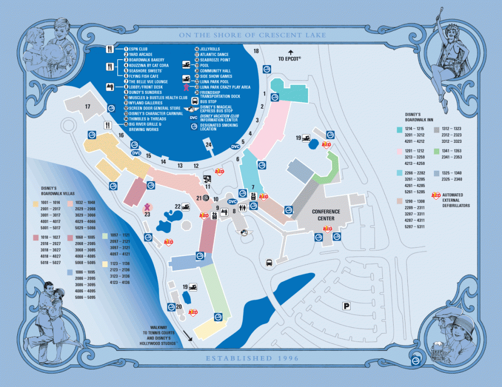 Disney Boardwalk Area Map