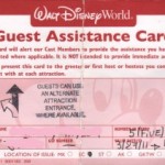 Disney's Guest Assistance Card