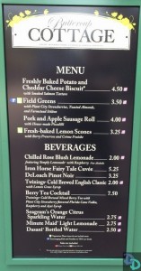 2014 Epcot Flower & Garden Festival Menus