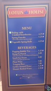 2014 Epcot Flower & Garden Festival Menus
