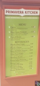 2014 Epcot Flower & Garden Festival Menus