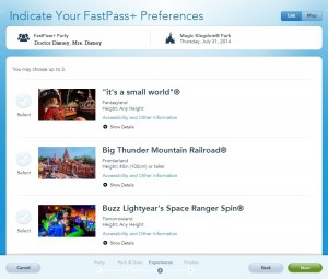 My Disney Experience FASTPass+