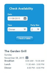garden grill lunch breakfast