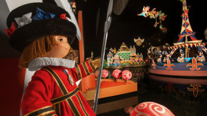 it's a small world behind the attraction