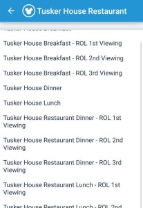 rivers of light dining package