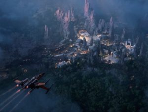 star wars land disney night