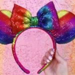 rainbow sequin minnie mouse ears disney