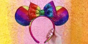 rainbow sequin minnie mouse ears disney