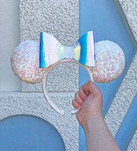 disney minnie ears sparkly new disneyland walt world iridescent 2