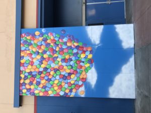 Pixar up balloon wall disney California Adventure