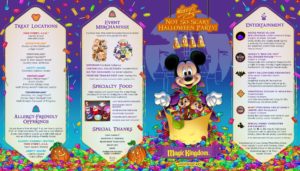 mickey's not so scary halloween party map 2018 front