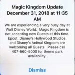 magic kingdom phase closure new year's eve 2018