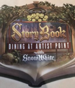 snow white storybook dining artist point disney's wilderness lodge title