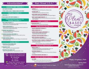 magic kingdom plant based menu
